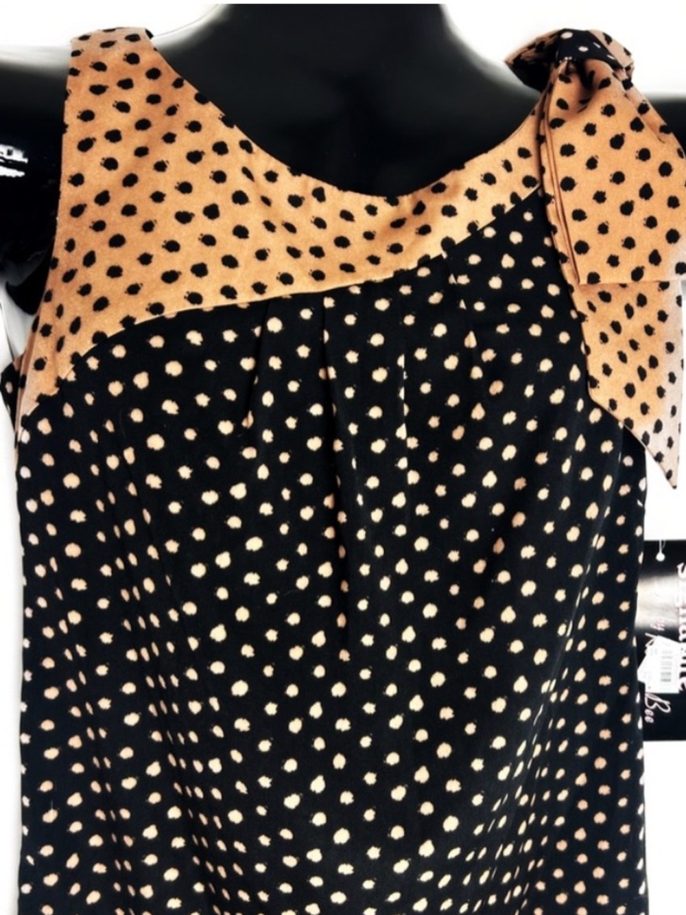 Black and Tan Polka Dot Dress *NWT